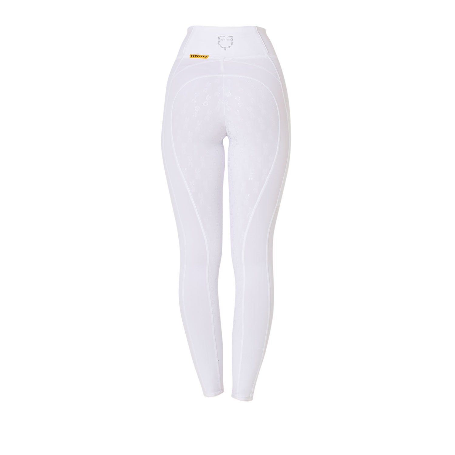 Women's slim fit leggings rhinestones white / XL