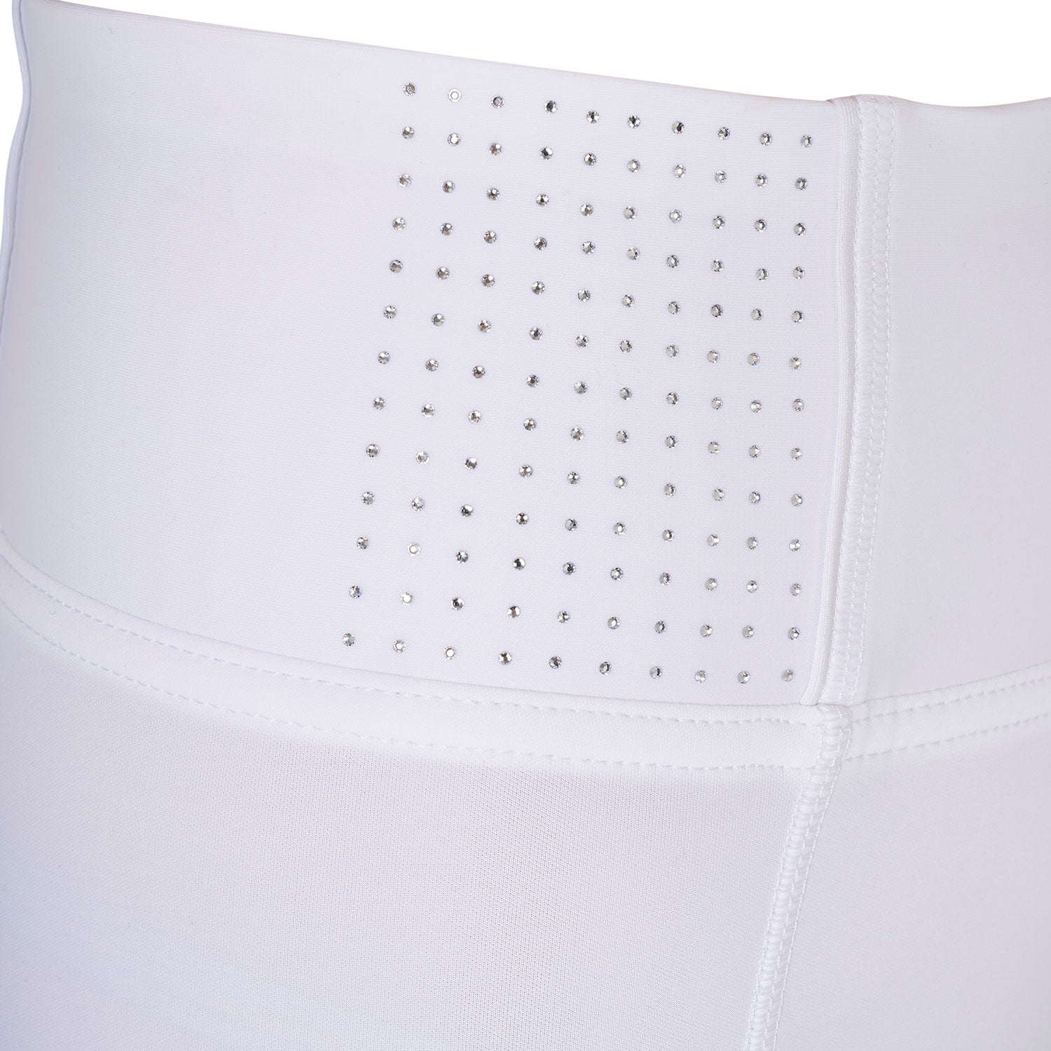 Women's slim fit leggings rhinestones white / XL
