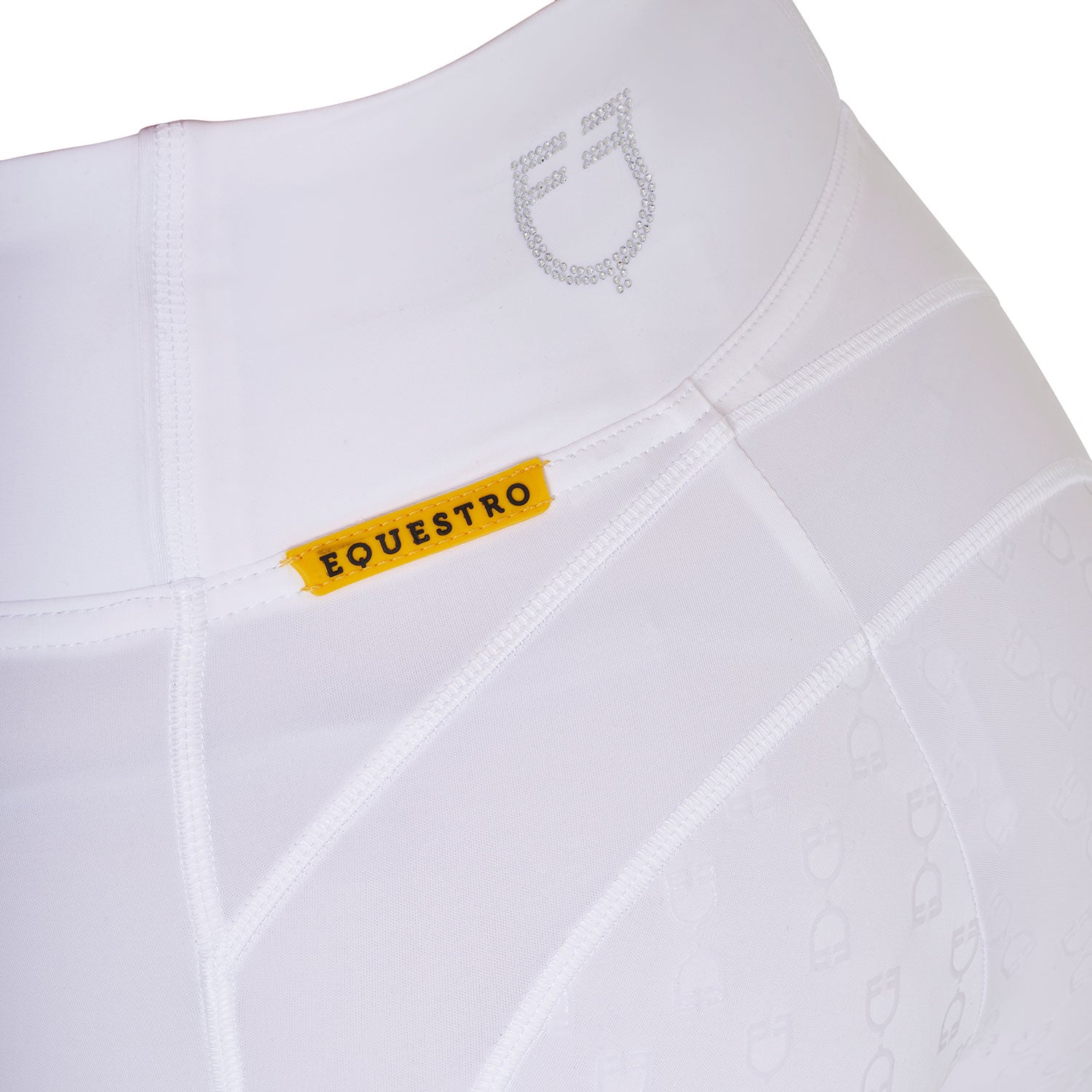 Women's slim fit leggings rhinestones white / XL