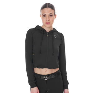 Women's cropped hoodie black / XL