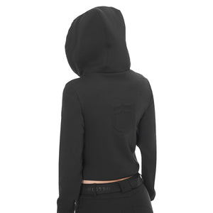Women's cropped hoodie black / XL