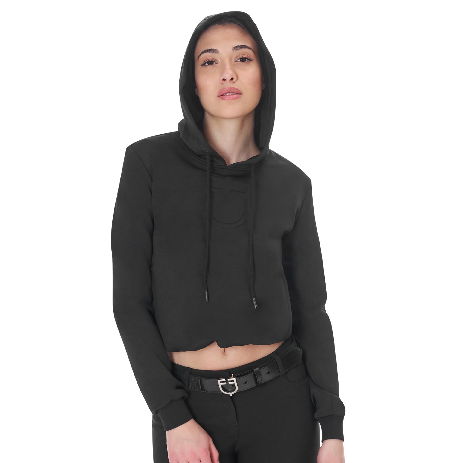 Women's cut out hoodie BLACK / XL