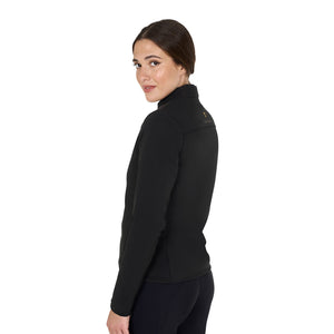 Women's softshell jacket in padded technical fabric BLACK / XL