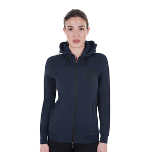 Women's hooded sweatshirt with front zip NAVY BLAZER (19-3923) / XL
