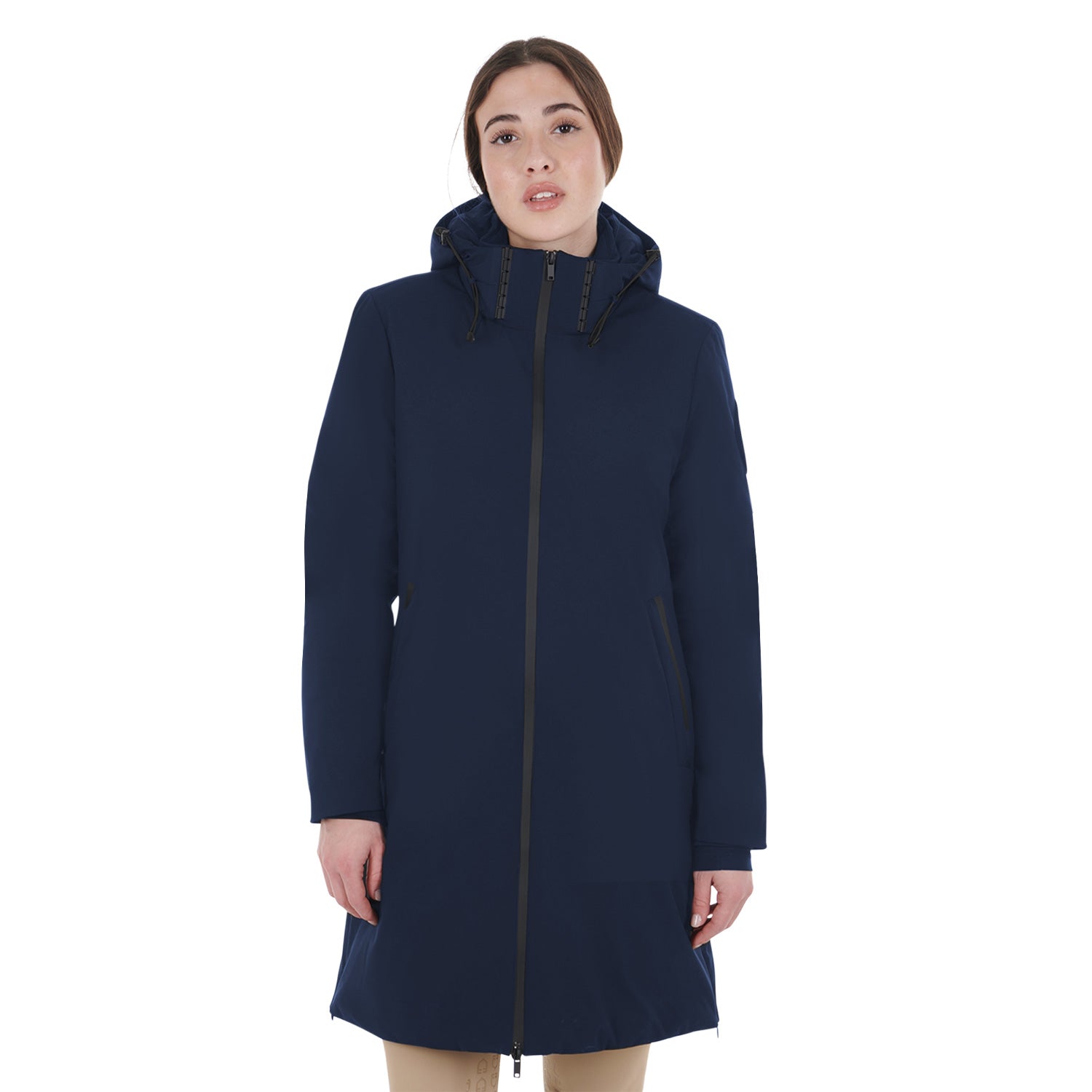 WOMEN'S BASIC LONG PUFFER JACKET NAVY BLAZER (19-3923) / XL
