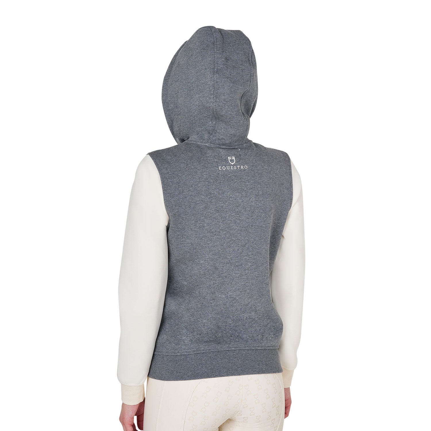women's eq two tone hoodie with front zip