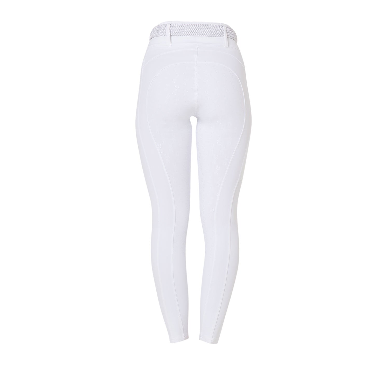 Women's high-waisted leggings with belt loops WHITE / XL