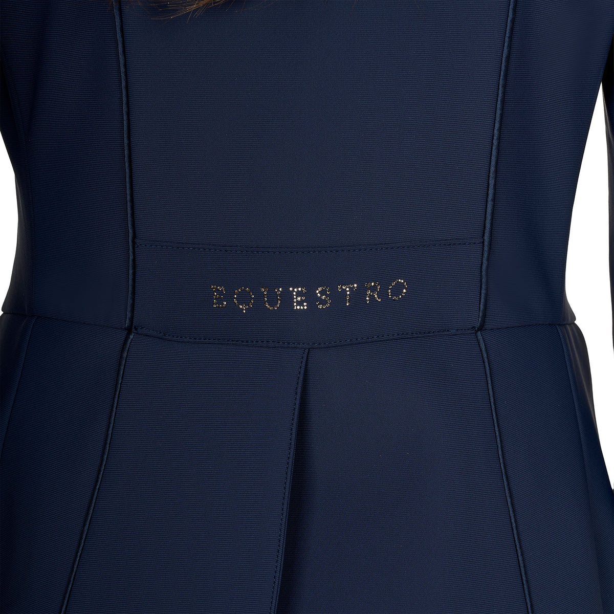 Women's tailocoat in technical fabric with rhinestones