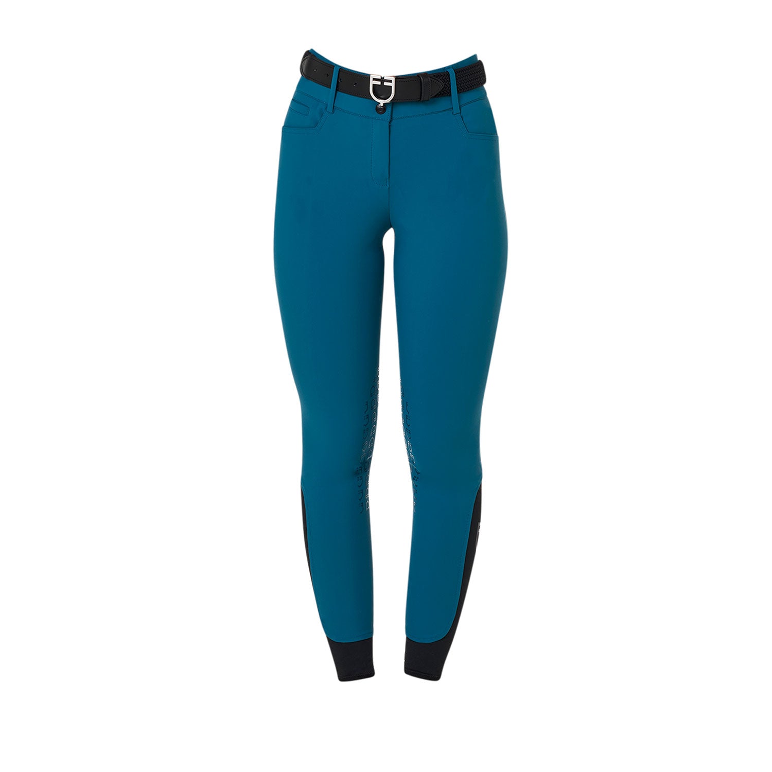 Women's high-waisted knee grip breeches BLUE CORAL (19-4526) / 48