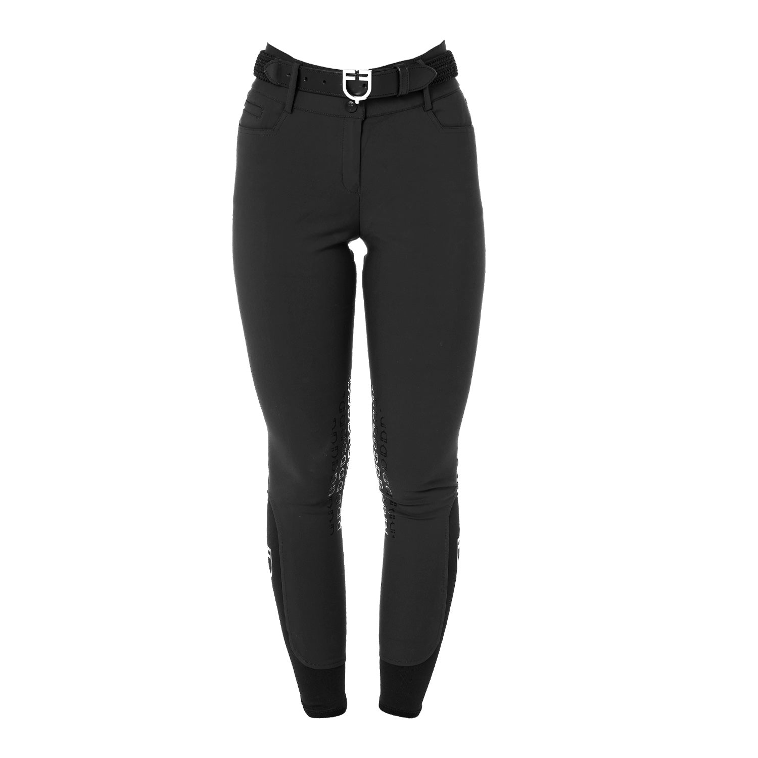 Women's high-waisted knee grip breeches BLACK / 48