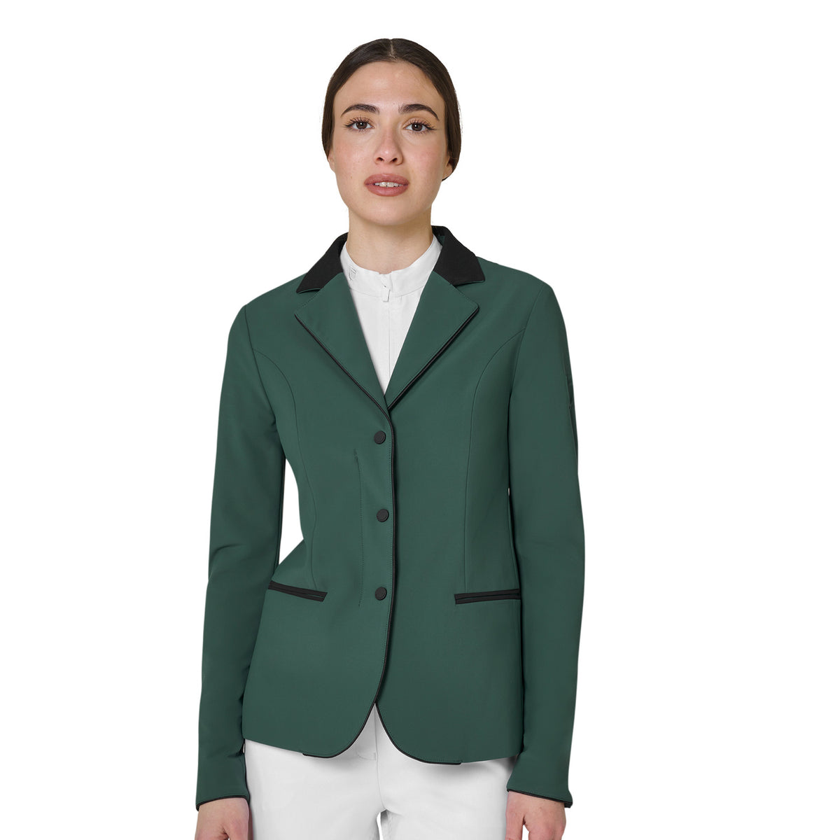 Women's competition jacket with zip and buttons