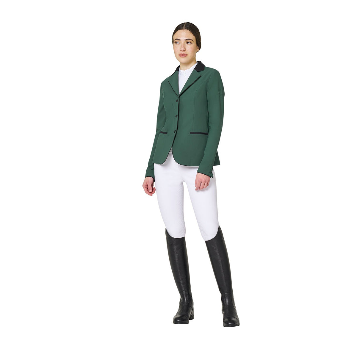 Women's competition jacket with zip and buttons