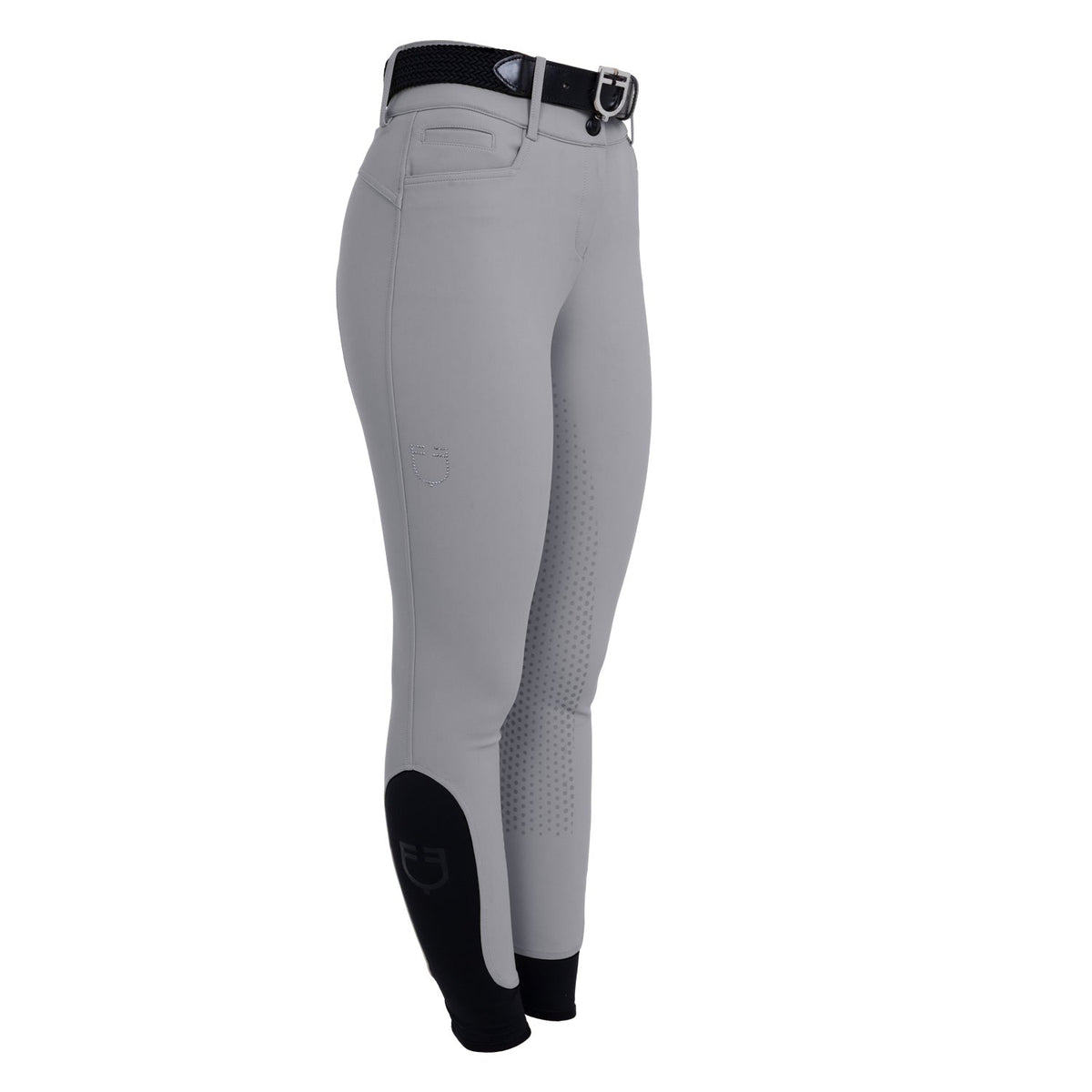 Women's high-waisted full-grip breeches with rhinestone logo