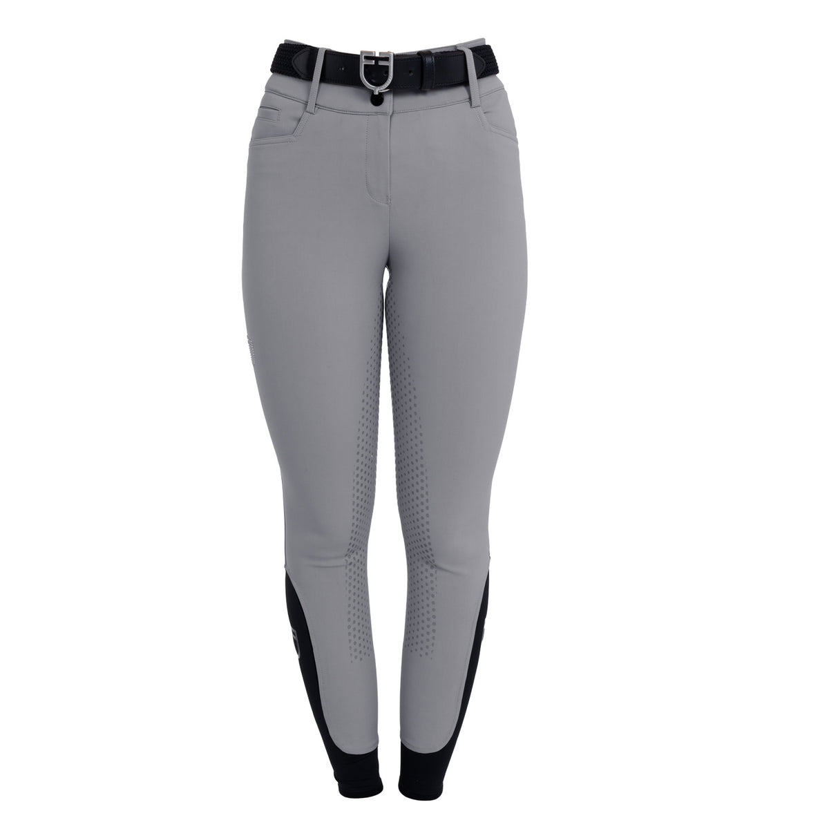 Women's high-waisted full-grip breeches with rhinestone logo