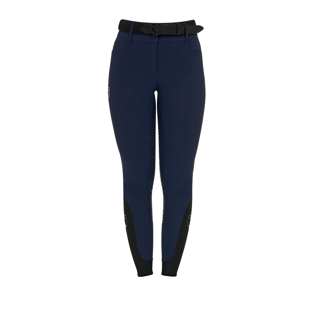Women's high-waisted full-grip breeches with rhinestone logo