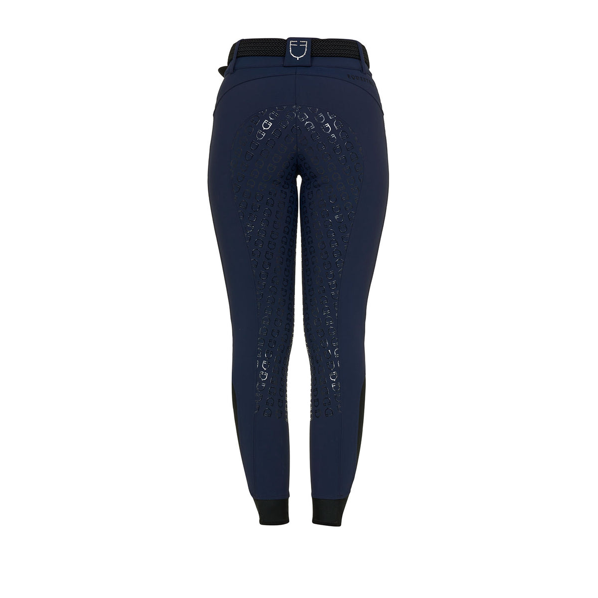 Women's high-waisted full-grip breeches with rhinestone logo