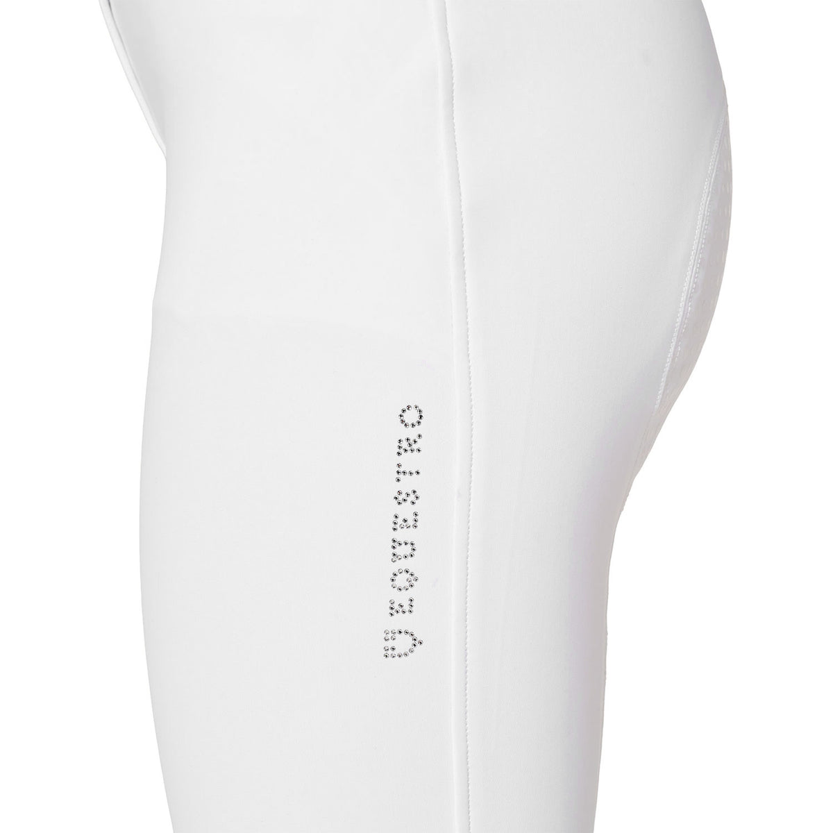 Women's high-waisted full-grip breeches with rhinestone logo