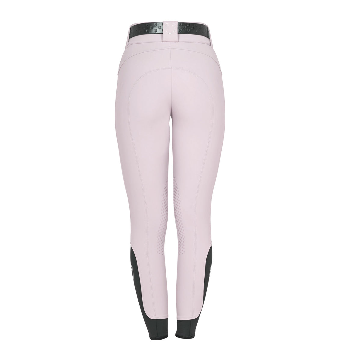 Women's high-waisted breeches with rhinestone logo