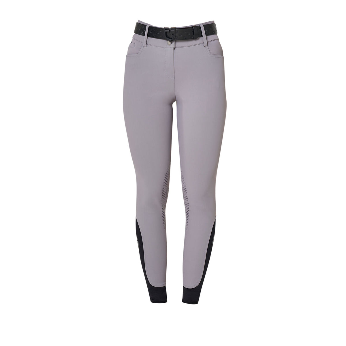 Women's high-waisted breeches with rhinestone logo