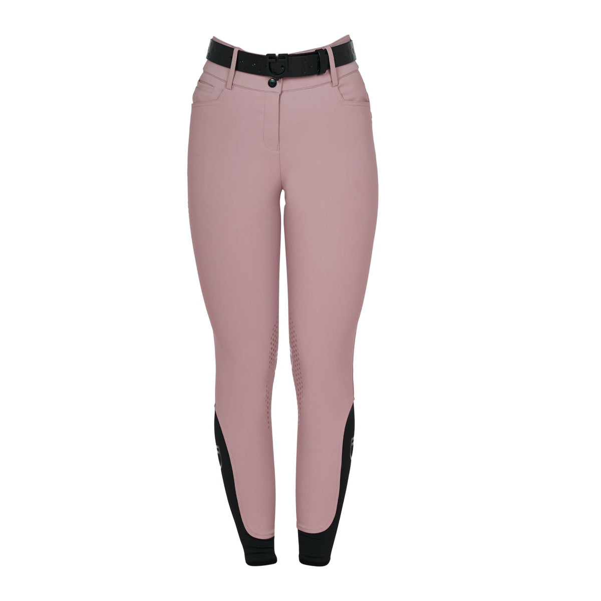 Women's high-waisted breeches with rhinestone logo