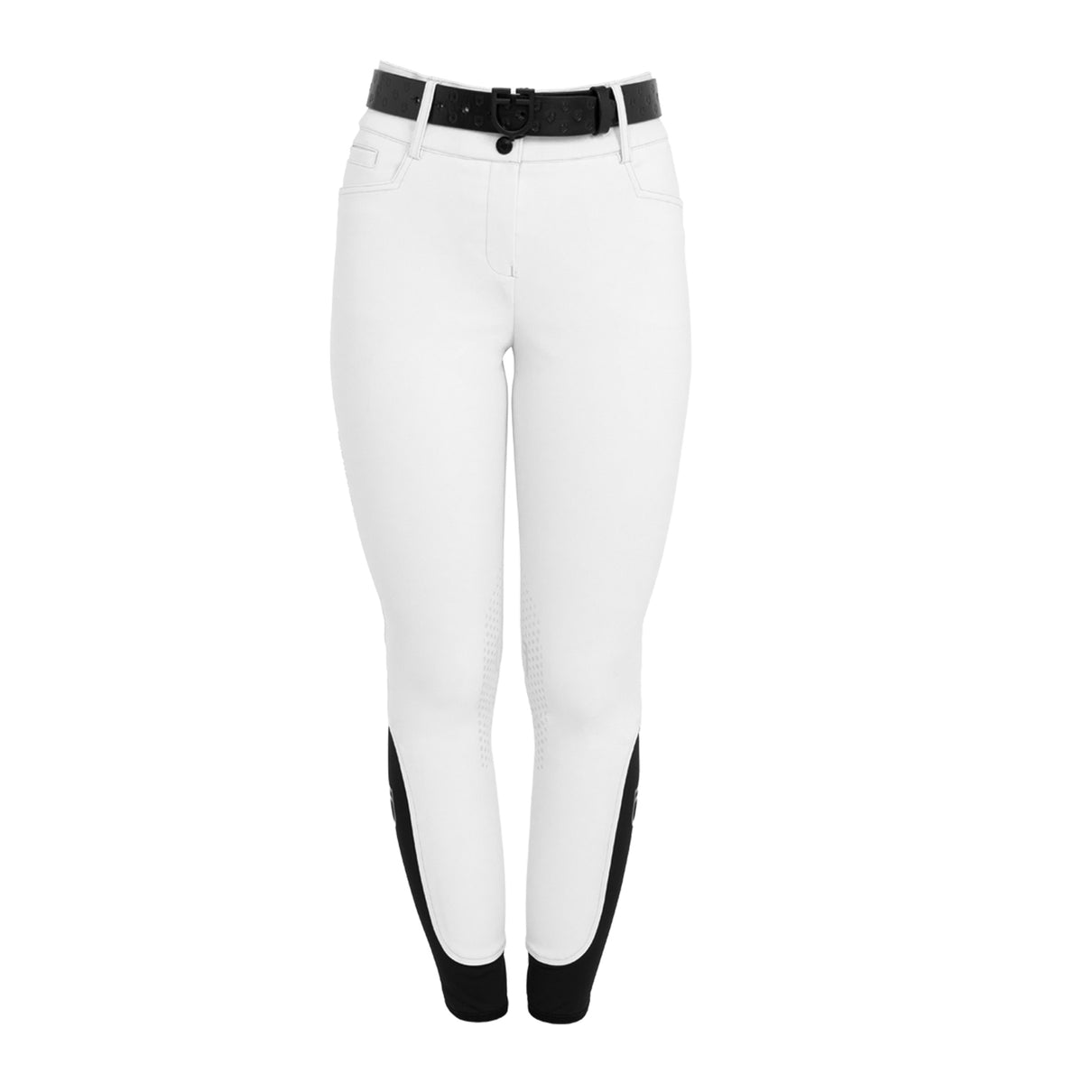 Women's high-waisted breeches with rhinestone logo