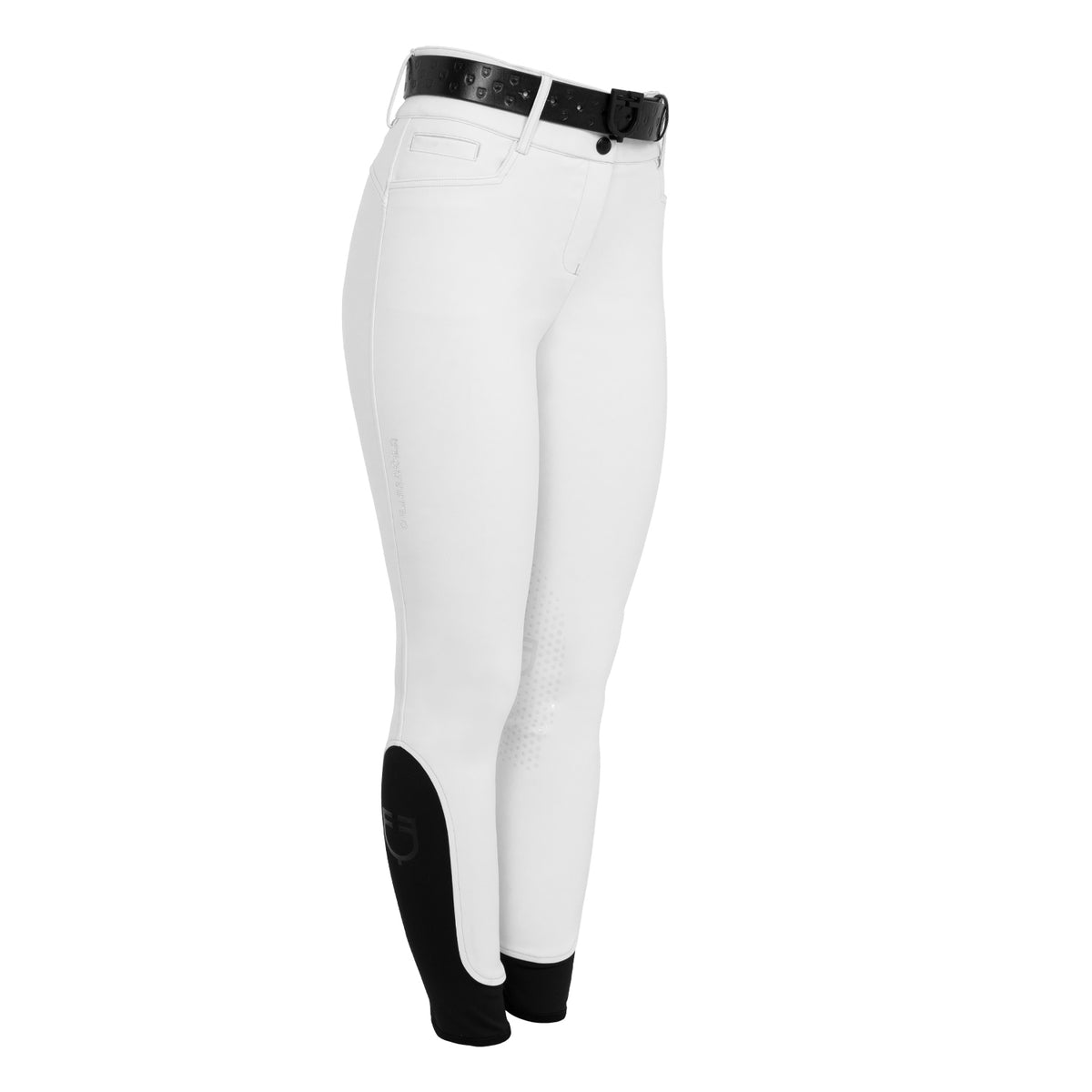 Women's high-waisted breeches with rhinestone logo