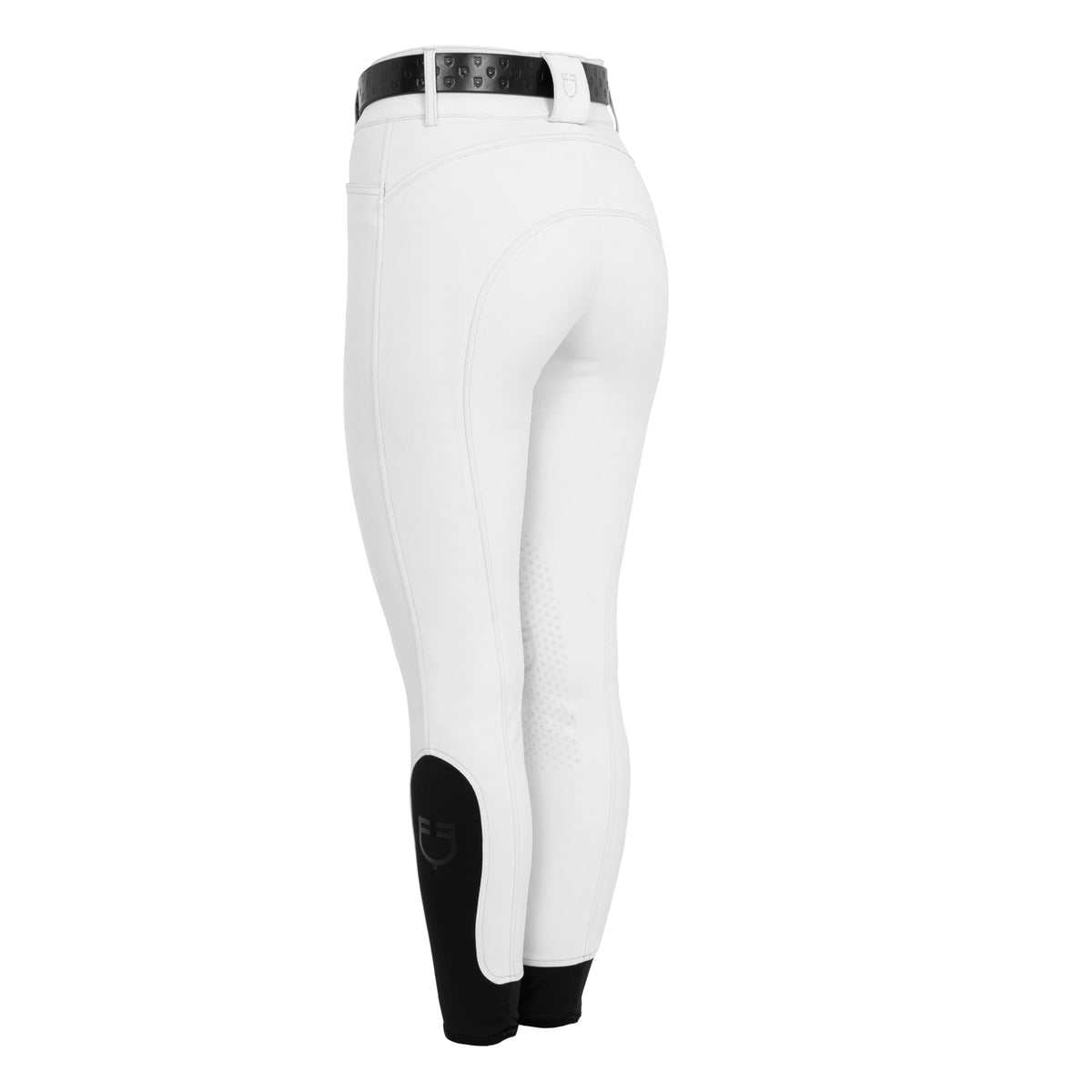 Women's high-waisted breeches with rhinestone logo