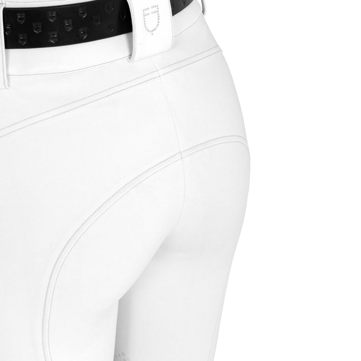 Women's high-waisted breeches with rhinestone logo