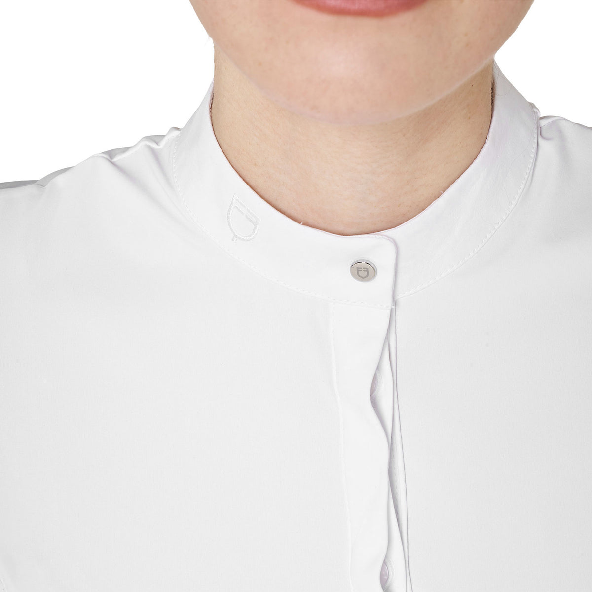 Women’s competition polo with shirt collar and mesh inserts