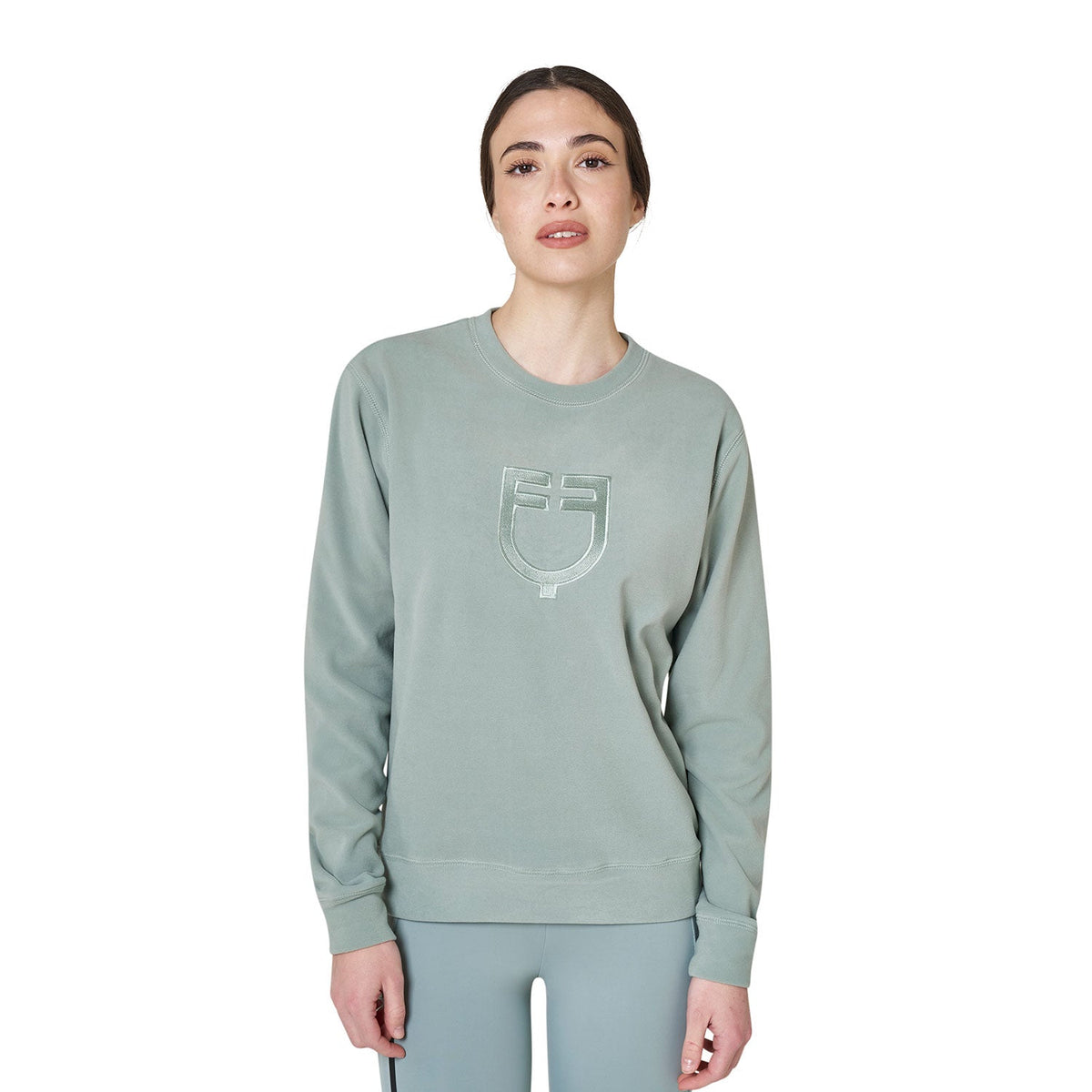 Women's fleece crewneck sweatshirt