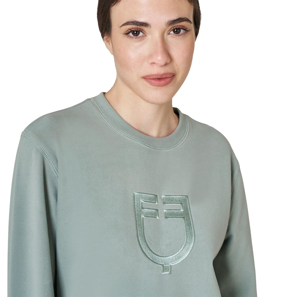 Women's fleece crewneck sweatshirt