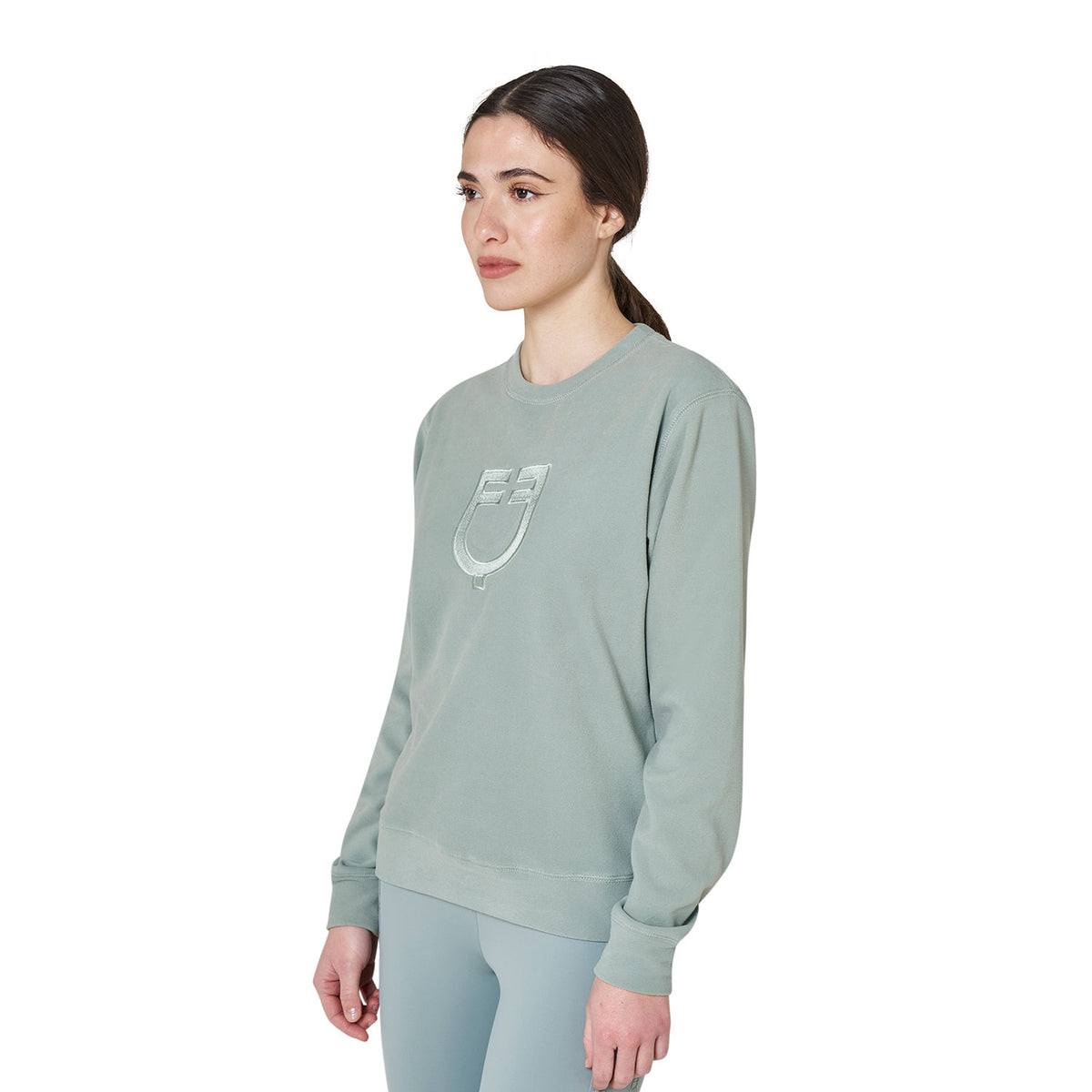 Women's fleece crewneck sweatshirt