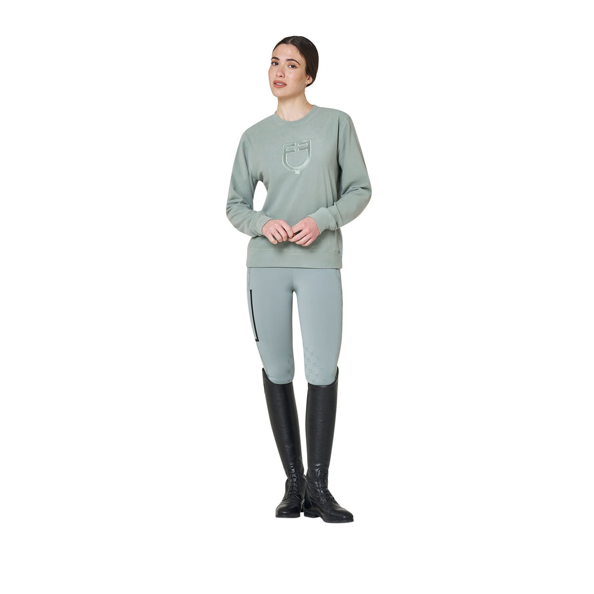 Women's fleece crewneck sweatshirt