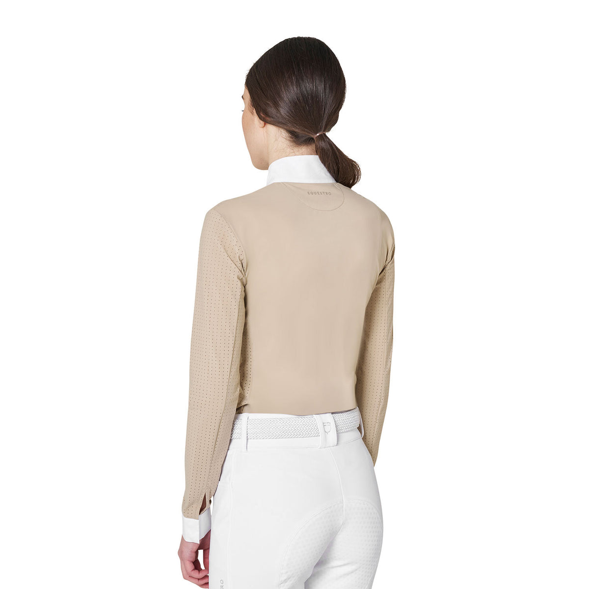 Women’s perforated long-sleeved competition polo shirt