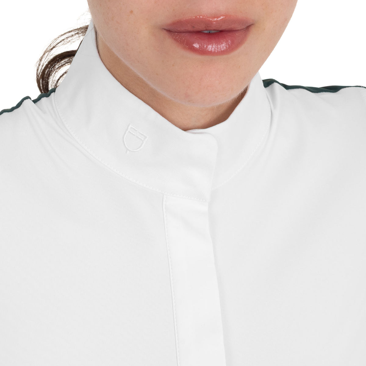Women’s perforated long-sleeved competition polo shirt