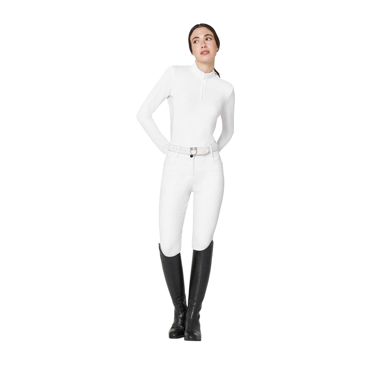 Women’s basic competition polo shirt with mesh inserts