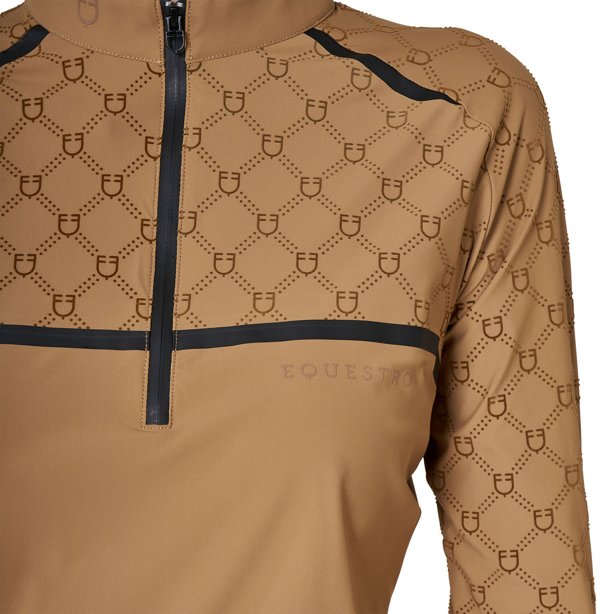 Women’s long-sleeved monogram print training polo shirt