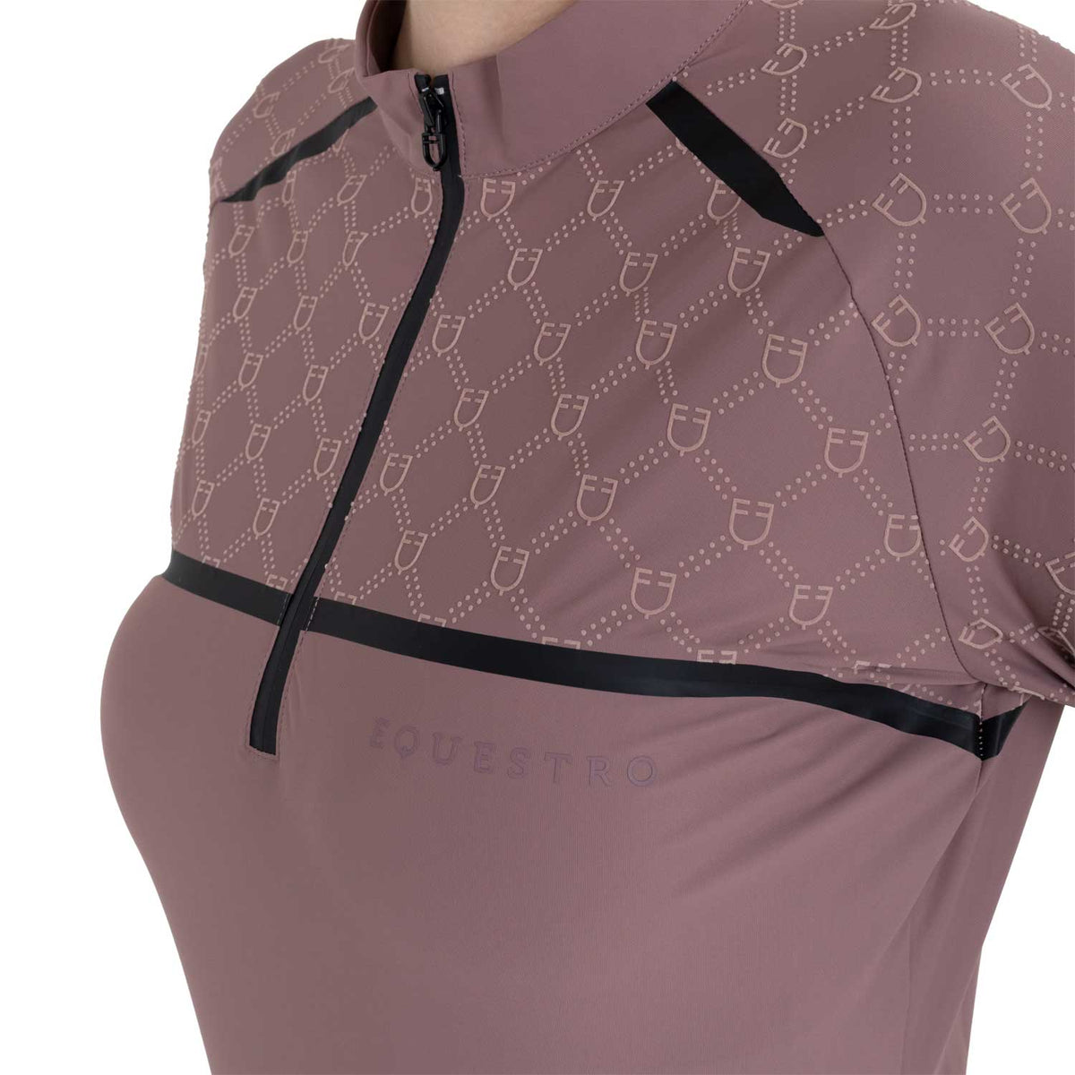 Women’s long-sleeved monogram print training polo shirt