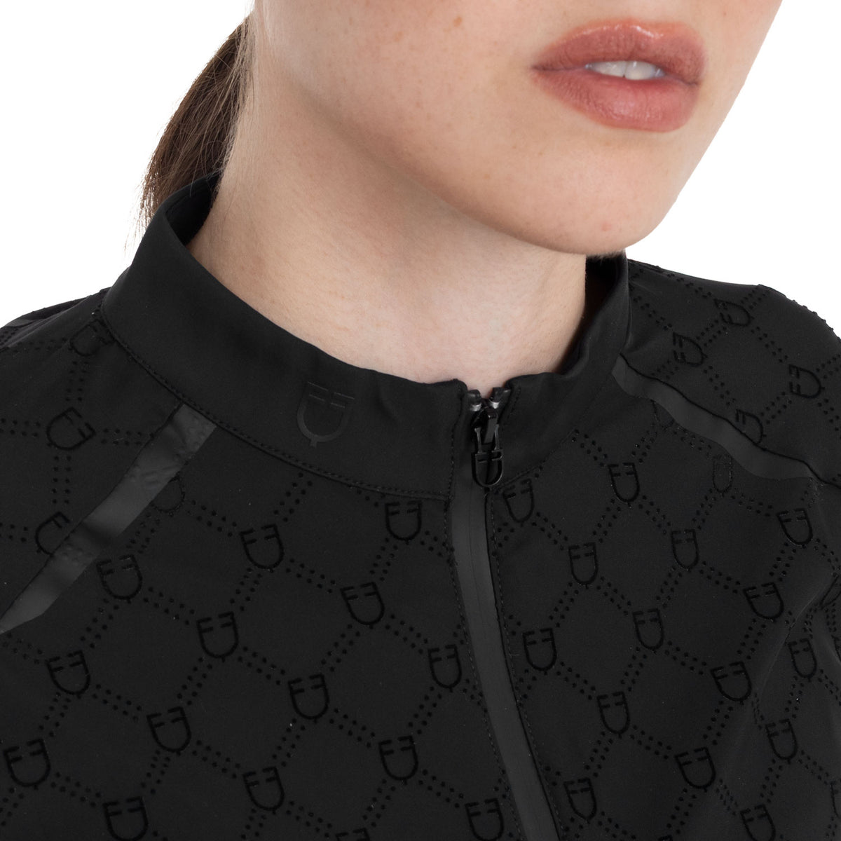 Women’s long-sleeved monogram print training polo shirt