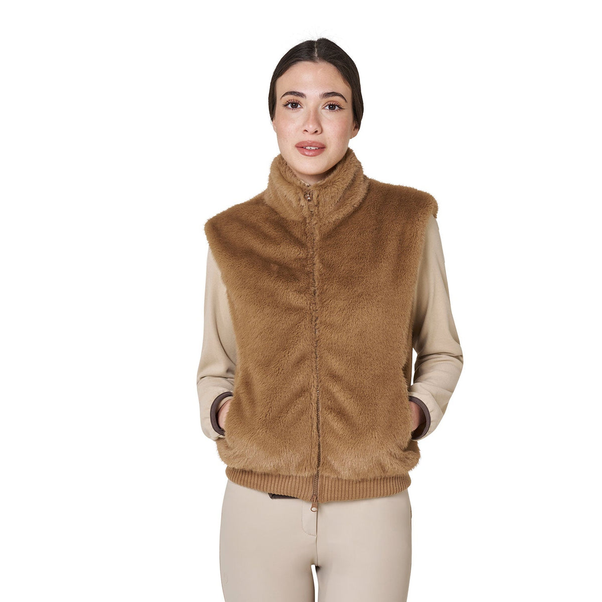 Women's faux fur vest