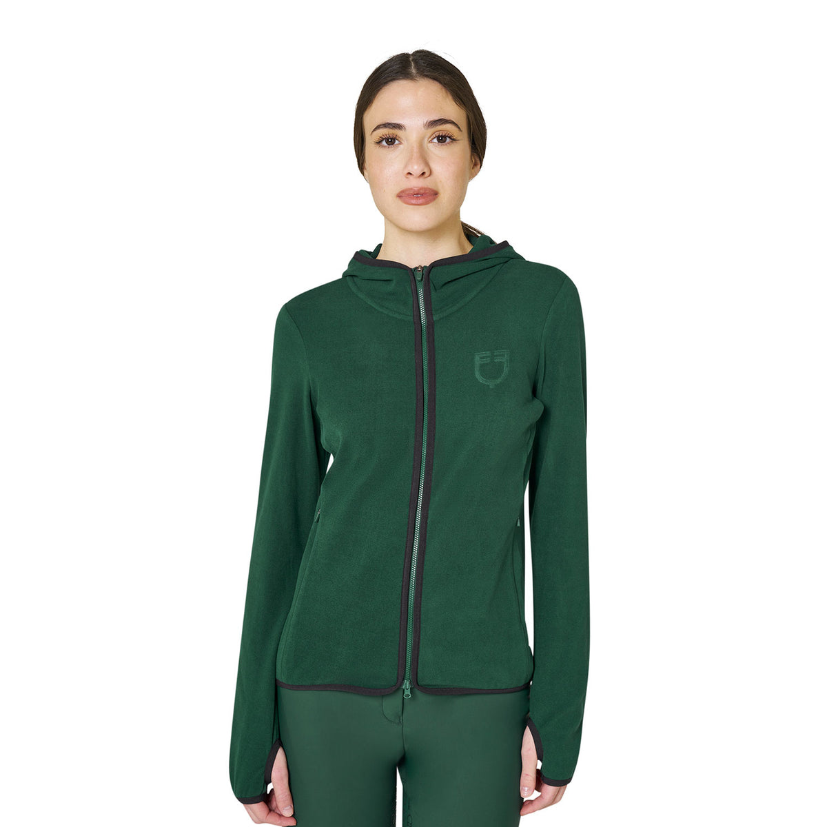 Women's fleece zip-up sweatshirt