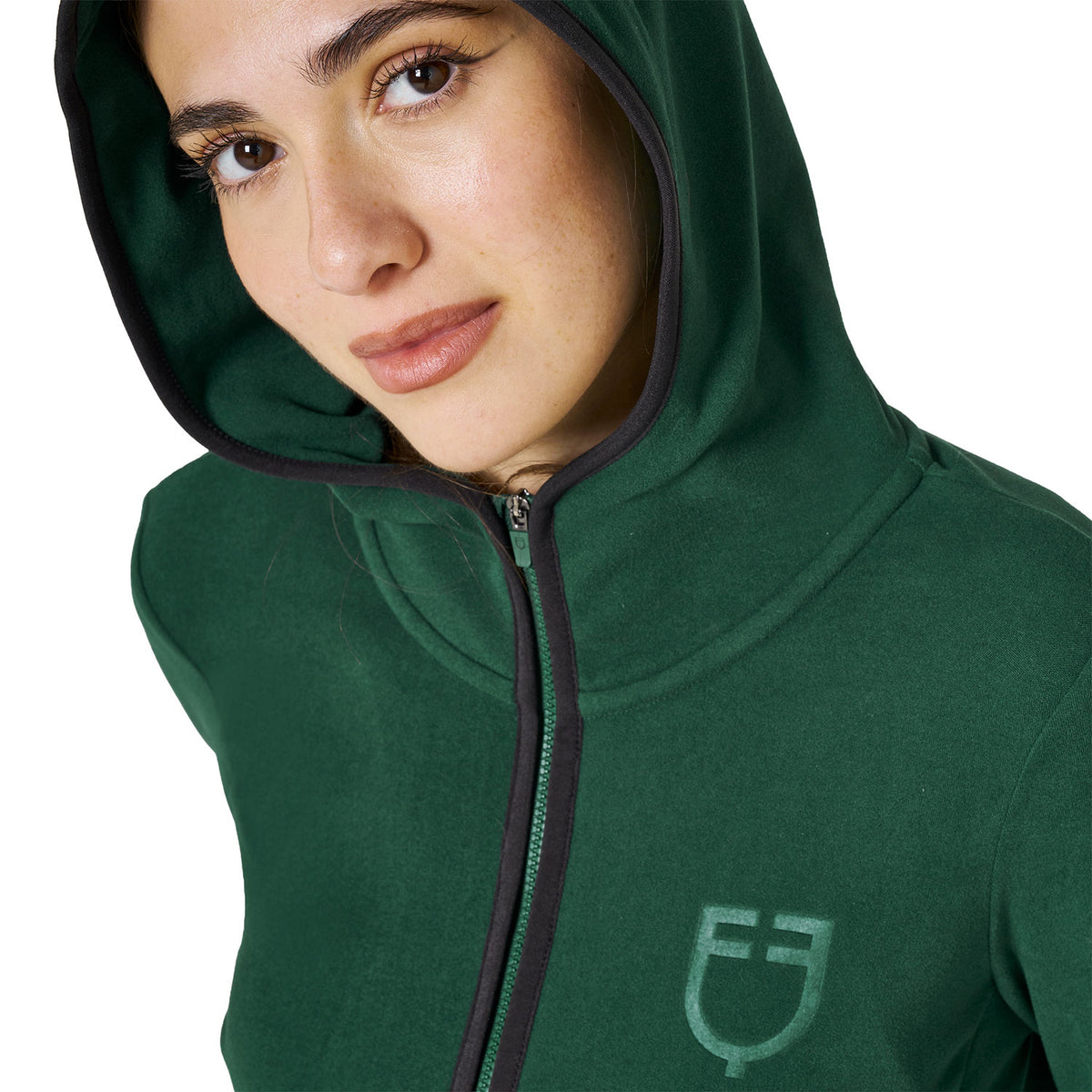 Women's fleece zip-up sweatshirt
