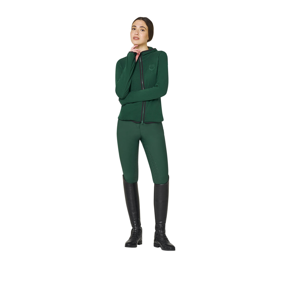 Women's fleece zip-up sweatshirt
