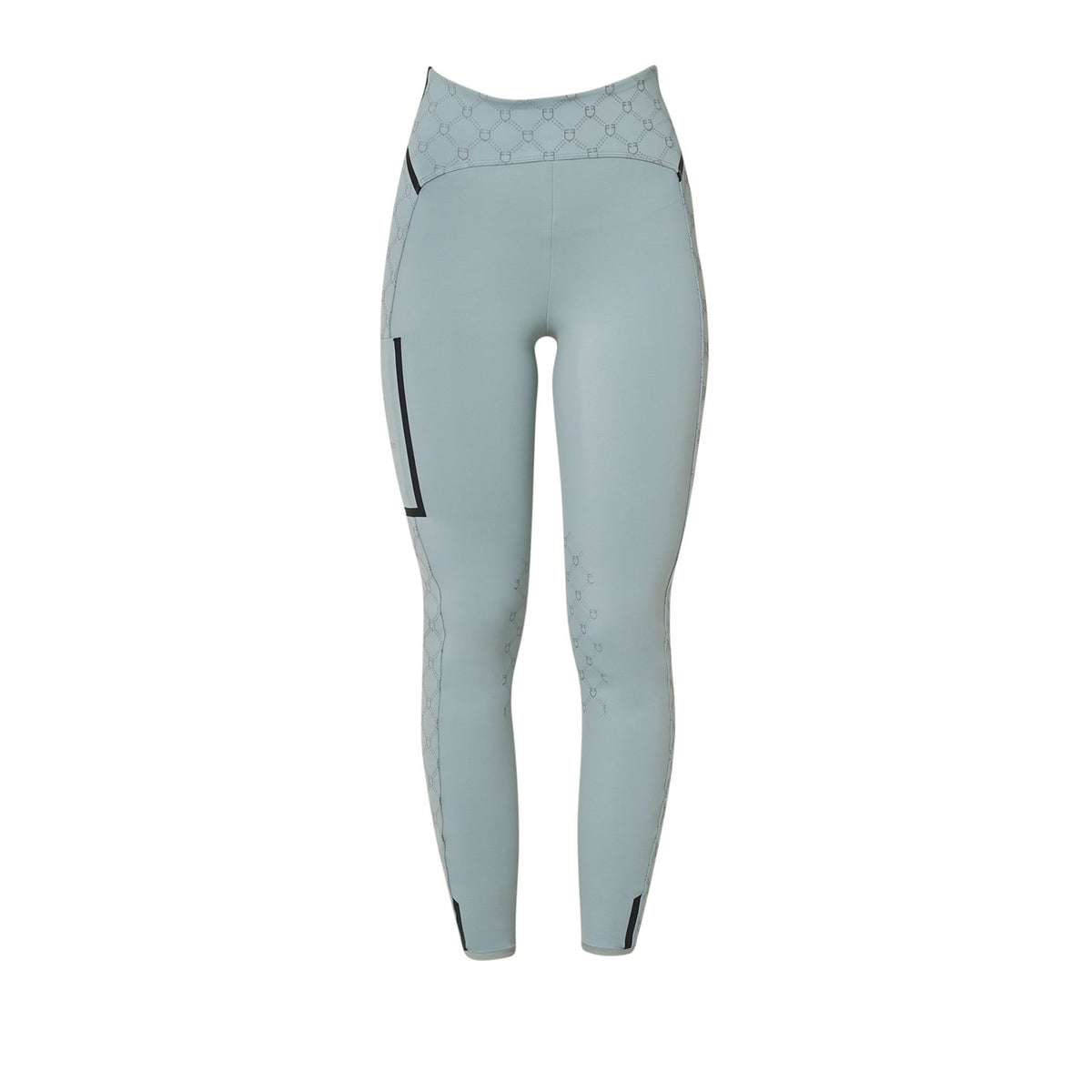 Women's high-waisted leggings in technical monogram fabric