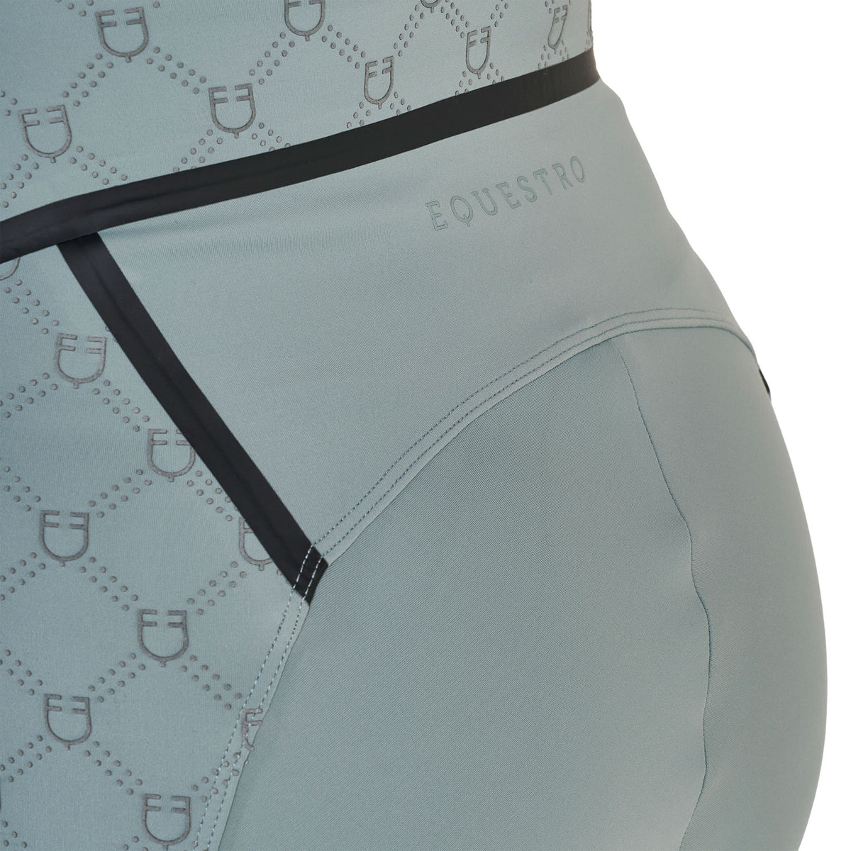 Women's high-waisted leggings in technical monogram fabric