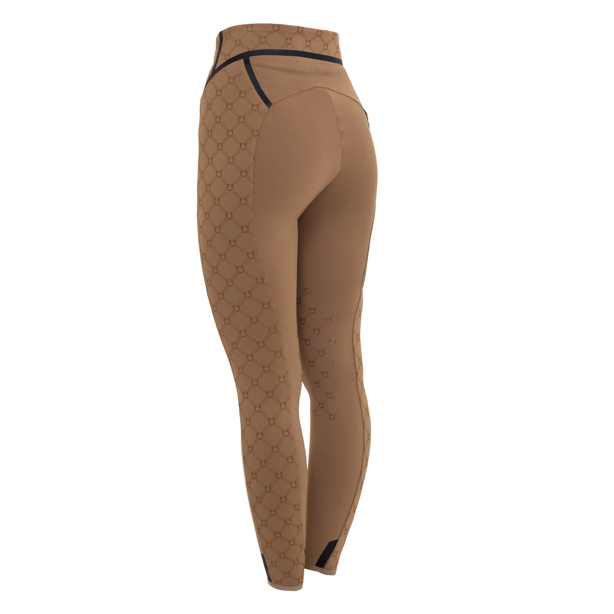 Women's high-waisted leggings in technical monogram fabric