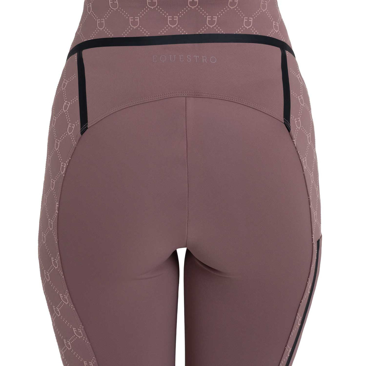 Women's high-waisted leggings in technical monogram fabric