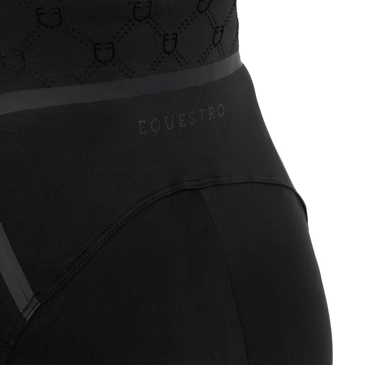 Women's high-waisted leggings in technical monogram fabric