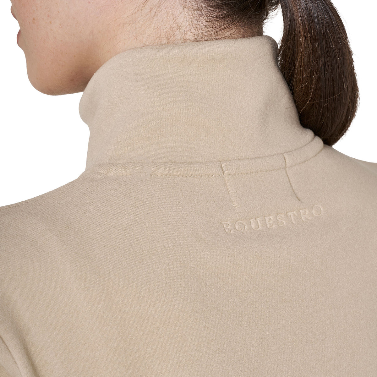 Women’s high-neck fleece sweatshirt with 3/4 zip