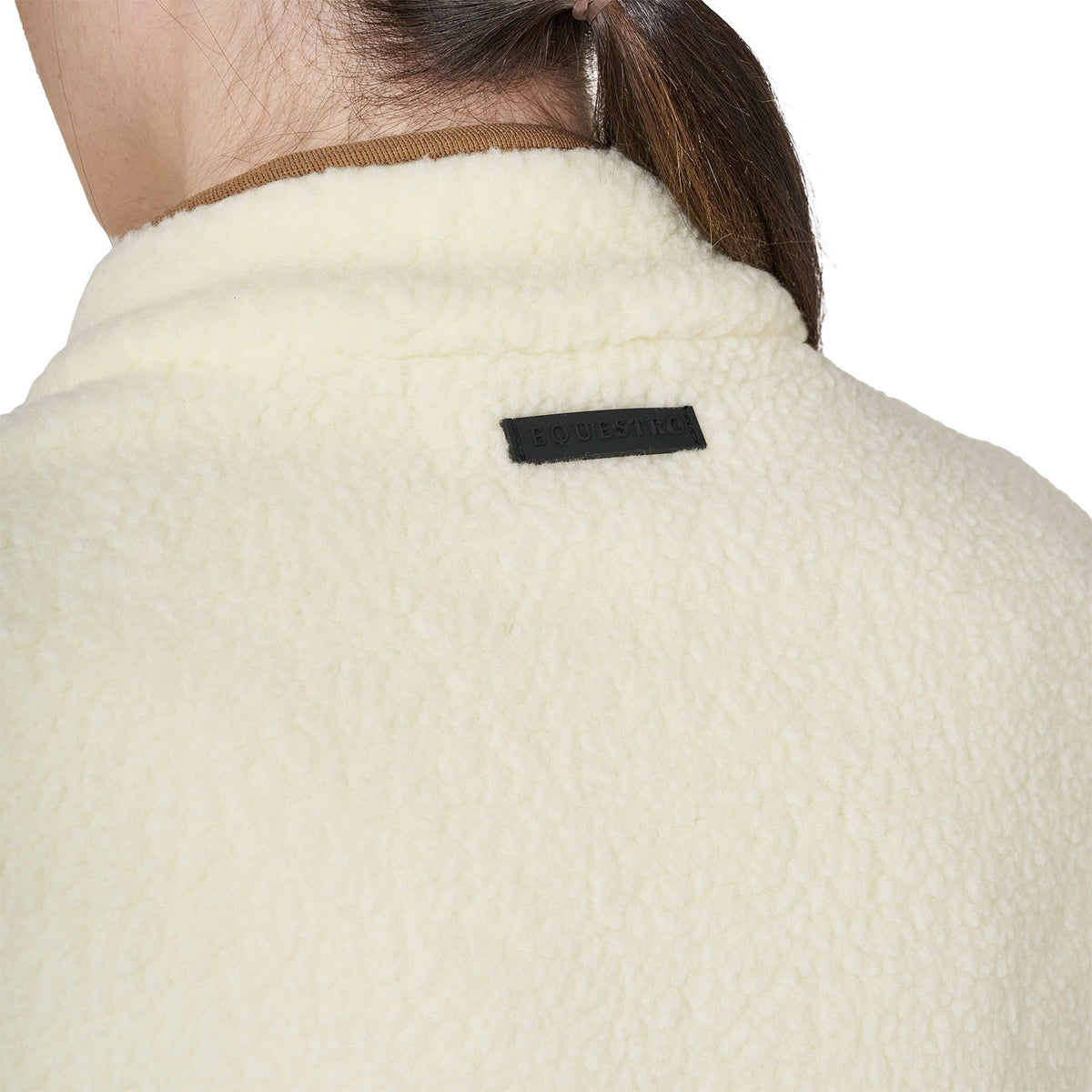 Women's teddy fleece vest with front pocket